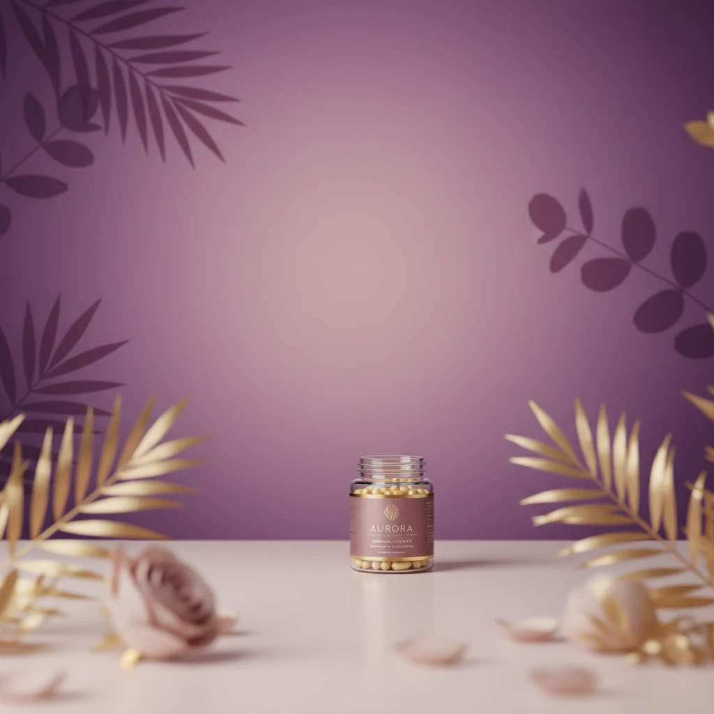 Soft violet botanical wellness background